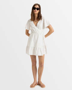 Roxy: Roxy Sun and Sand Wrap Solid Dress - Snow White