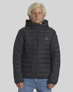 Quiksilver: Quiksilver Youth 8-16 Scaly Puffer Jacket - Black