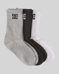 Socks: DC SPP Boys Crew Sock 3PK - Assorted