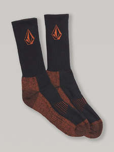 Socks: Volcom Workwear Socks - Black/Orange
