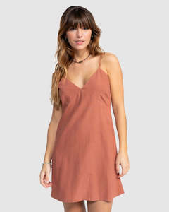 Dresses: Roxy Santorini Slip Dress - Russet