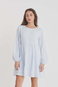 Dresses: Huffer Celine LS Milly Dress - Twinkle/Chalk