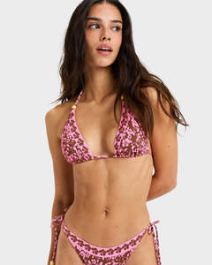 Roxy Kerlina Tiki Tri Bikini Top - Tiramisu Kerlina Border
