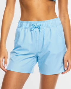 Womens Boardies: Roxy Wave 5 Inch Boardshort - Baltic Sea
