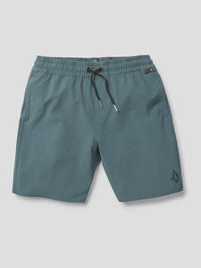Boys: Volcom Youth Nomoly Hybrid Swim Trunk - Dark Slate