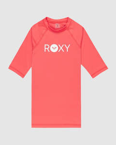 Roxy Girls 8 - 16 Essential SS Lycra Rashie - Dubarry