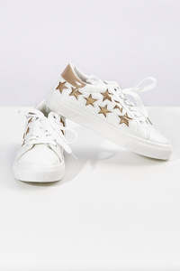 Betty Basics Star Struck Sneaker - Light Gold