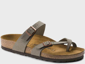 Birkenstock: Mayari Birkibuc (Regular) - Stone