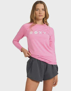 Womens: Roxy Essentials LS Rashie - Pink Cosmos