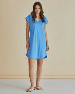 Betty Basics Daphne V-Neck Dress - Powder Blue
