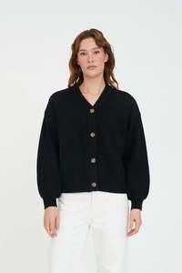 Huffer Kendall Cardigan - Black
