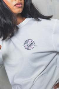 Huffer: Huffer Womens Relax Tee 220/Flight Plan - Chalk
