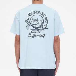 Huffer Block Tee 220/Zero Putts - Ice Blue