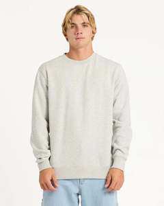 Mens: Quiksilver Salt Water Crew - Light Crew Heather