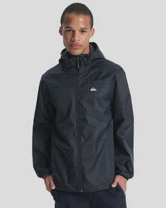 Mens: Quiksilver Overcast 3K Tape Rain Jacket - Black