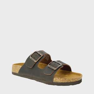 Mens Jandals: Moana Road Hīkoi Sandals - Brown Leather