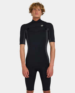Mens Wetsuits: Billabong Absolute Natural Chest Zip SS GBS Springsuit