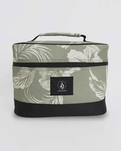 Volcom: Volcom Patch Attack Deluxe Makeup Bag - Moss Stone