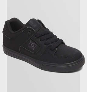 Footwear: DC Kids Pure Low-Top - Black/Pirate Black