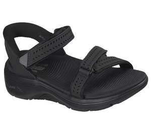 Footwear: Skechers Go Walk Arch Fit 2.0 Womens Sandal - Candace - Black