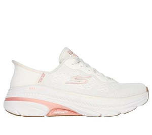 Footwear: Skechers Max Cushioning Arch Fit 2.0 - Natural/Pink