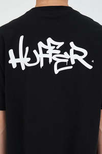 Huffer Block Tee220/Etching - Black