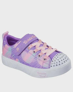 Footwear: Skechers Hearts Steps -Purple Multi
