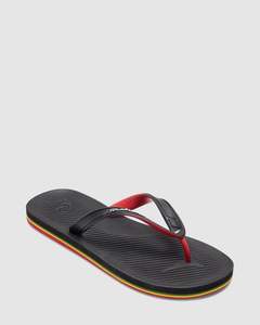 Mens Jandals: Quiksilver Haleiwa Core Jandals - Black 3