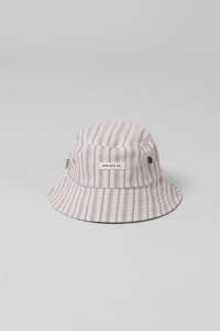 RPM Bucket Hat - White/Grey Striped