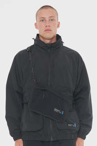 Mens Bags: Huffer Mecha Sling Bag - Black