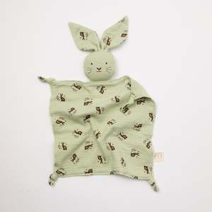 Lovey: Organic Muslin Bunny Lovey with Meadow Print