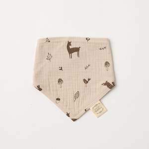 Organic Muslin Bibs: Organic Muslin Bib Woodlands -DUE BACK FEBRUARY