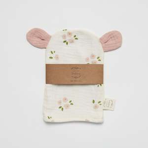 Wash Cloths Wash Gloves: Bear Wash Glove Daisy with Blush ears