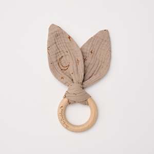 Loveys And Teethers: Organic Bunny Ears Teether Night Sky