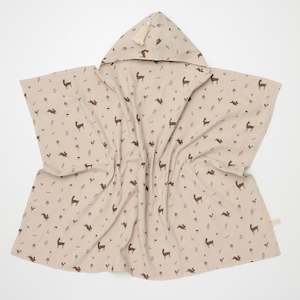 Organic Muslin Hooded Towels: Hooded Towel with Tassel Woodlands - DUE BACK FEB