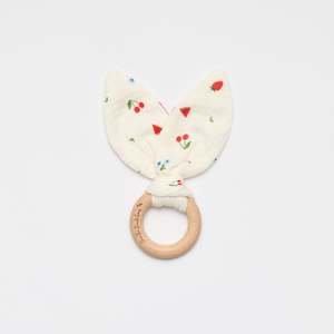 Loveys And Teethers: Organic Bunny Ears Teether Sweet Pickings - DUE 12th DECEMBER