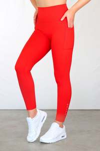 Stealth Compression Leggings - Candy Red
