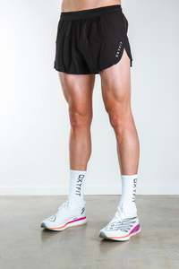 Mens Shorts: 3" Pace Endurance Shorts - Jet Black