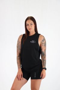 Womens T Shirts Singlets: Oxyfit Boxing Mercenary Tank - True Black