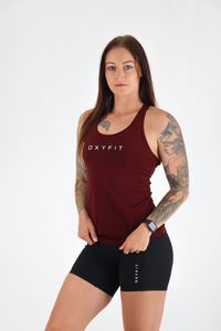 Womens T Shirts Singlets: Womens Capital Singlet - Deep Maroon