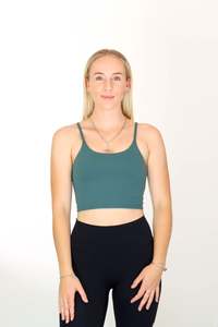 Womens Sports Bras: Oxyfit Desire Crop - Teal Green