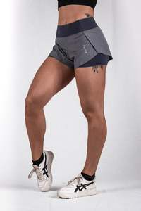 Womens Tempo Shorts | Blue & Grey
