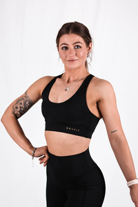 Home New Arrivals: Stealth Sports Bra - Black & Gold