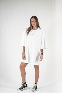 Ether Oversized Heavy Tees - White