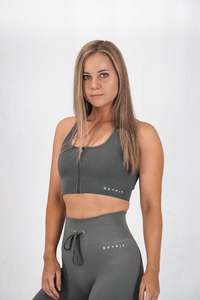 Hype Ribbed Bra - Stone