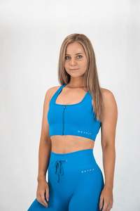 Hype Ribbed Bra - Blueberry