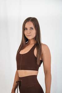 Hype Ribbed Bra - Double Chocolate