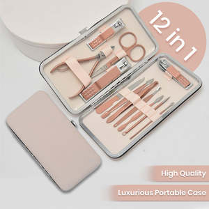 12PCS/Set Tools Manicure Pedicure Kit Stainless Steel Nail Grooming Cl - Ozee be&hellip;
