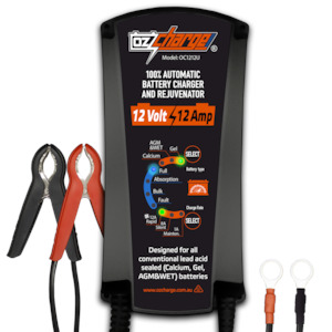 Battery Charger: 12V 12A Battery Charger and Maintainer