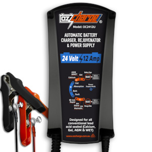 Battery Charger: 24V 12A Battery Charger, Maintainer and Power Supply